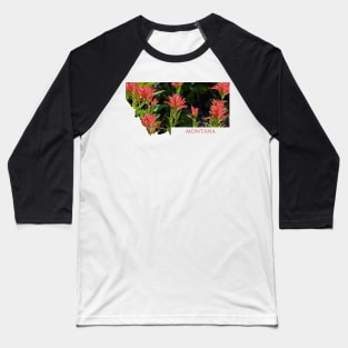 Montana- Indian Paintbrush Baseball T-Shirt